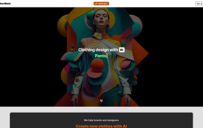The New Black | AI Clothing Fashion Design Generator